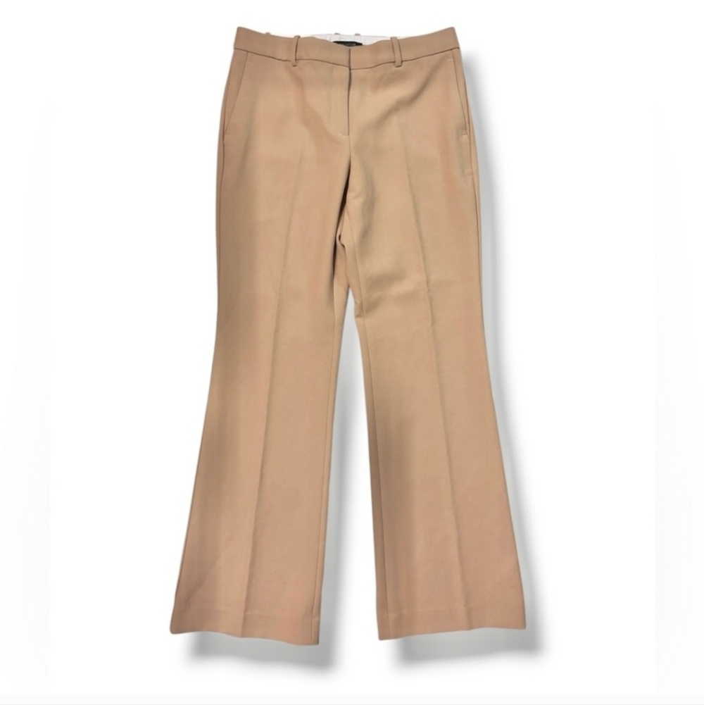 ANN TAYLOR Tan Madison Flare Trousers The Kate Fit (Curvy) Size 8 - Picture 3 of 10